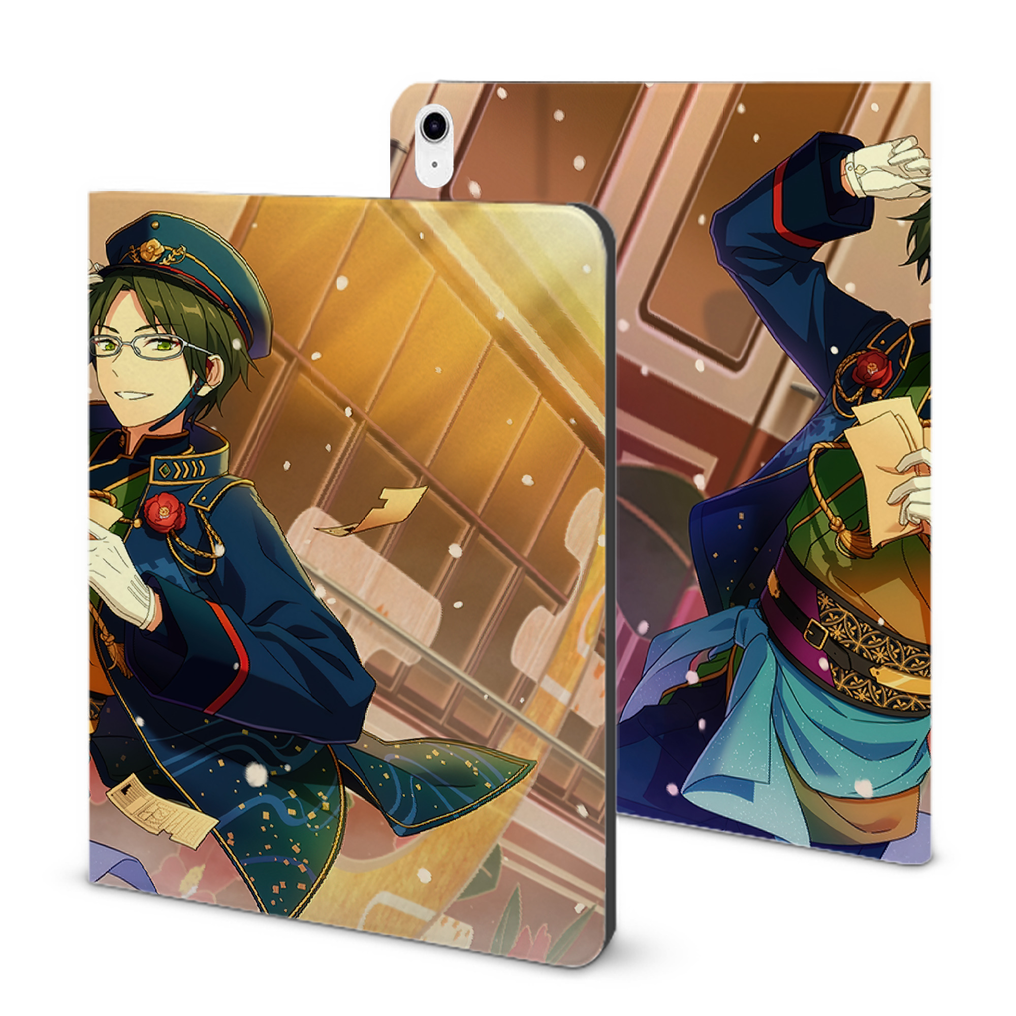 （画像用） あんさんぶるスターズ! Ensemble Stars IPad ケース ブック型 PUレザー TPU 耐衝撃 軽量 薄型 ペン収納なし 全面保護 IPad 各モデル対応